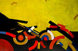 Composition_in_yellow_acrylic_on_canvas_30x47_inch