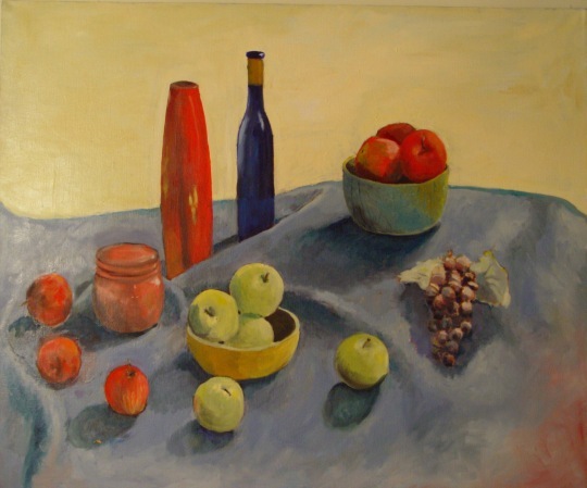 Apples, Grapes And Vases
