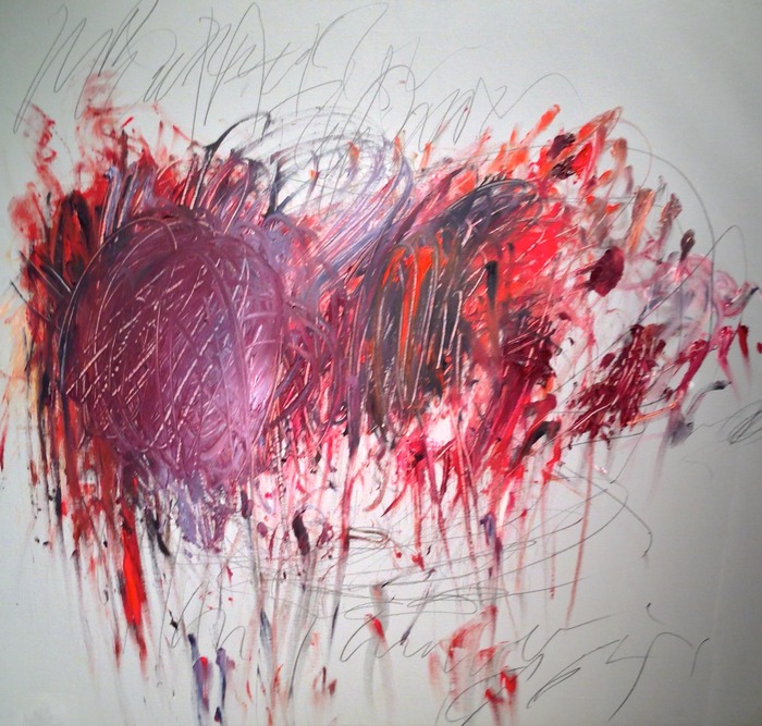Cy Twombly Untitled 1952 oil, wax crayon and graphite on canvas 39 x 43 inches