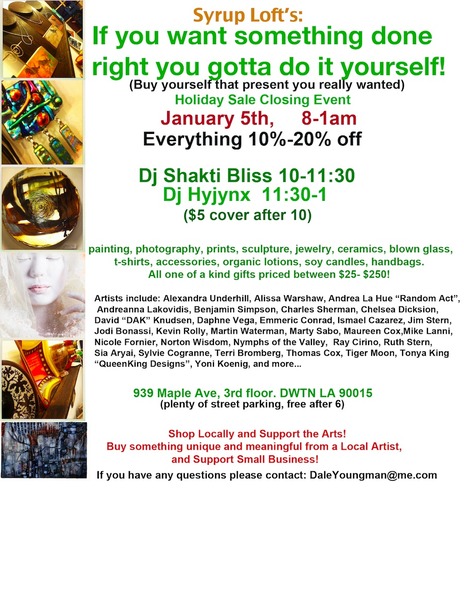 Holiday Art Show Closing flyer