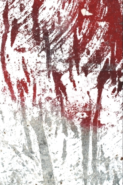 ROBERTO ALBORGHETTI'S "LACER/ACTIONS", NINE ELEVEN, NEW YORKK 2001, CANVAS AND SILK SCARF