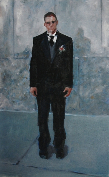 2008, Just Married, 30x48cm, oil on canvas, Dionisis Christofilogiannis