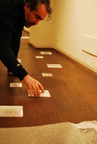 Michele Lancuba setting up his piece