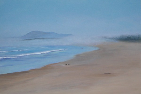 11018 - Misty Walk on Long Beach - 24" x 36" By Sea Dean