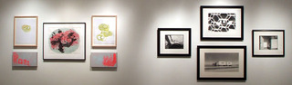 Left: MOLLY BRIGGS Paintings / Right: Bill Frederick Ink on Paper,