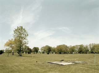 Standing at the grave of Emmet Till, day of exhumation, June 1st, 2005 (Alsip, IL),Jason Lazarus