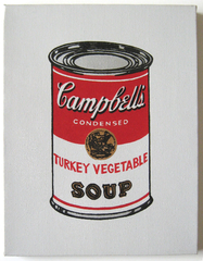 "Andy Warhol Turkey Vegetable (From 32 Campbell’s Soup, 1962)”, 1987,Richard Pettibone