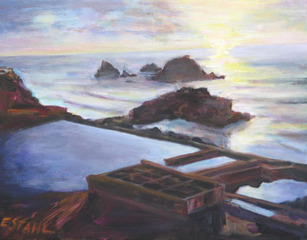 Sutro Baths Sunset,Elizabeth Stahl