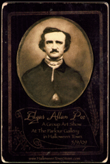 2009 Edgar Allan Poe group show event poster,Edgar Allan Poe