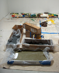 Paintings in Progress - Casting Paint,Christopher Lawrence Mercier