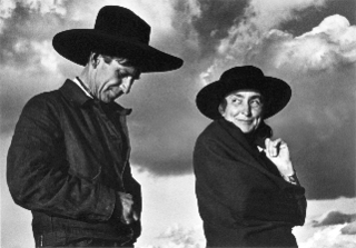 Ansel Adams- Georgia O\'Keeffe and Orville Cox, Canyon de Chelly National Monument, Arizona,
