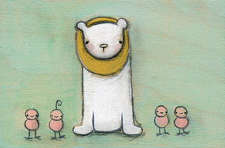 a lion among pink peeps,Marisa Haedike