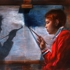 Mimmo_alfarone__contradictions_2003__chalk_pastel_on_wood__in_26_x_33