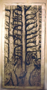 Trees__ink__gouache__charcoal