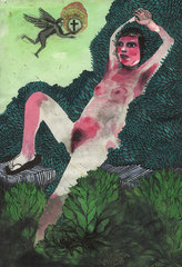Girl waiting in the bushes,Christopher Davison