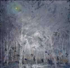 Birch tree in the Moonlight,Meggie Zhang