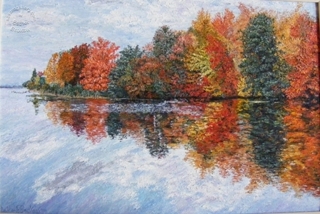 Fall at Patchogue Pond,Esther Brokaw