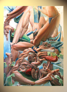 Long_road_after_dissection_-_oil_on_canvas