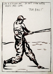 No Title (Life is a); Detail of the original drawing for the “Play Ball”, 1987 ,Raymond Pettibon