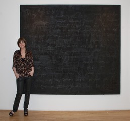 Francine Turk in front of painting Cher Paris La Nuit.jpg Francine Turk in front of painting Cher Paris La Nuit,Francine Turk