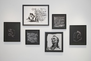 small salon wall vaious works,Francine Turk
