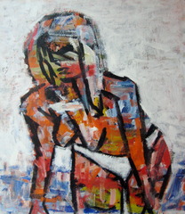Woman Playing in Water,Peter Dimick