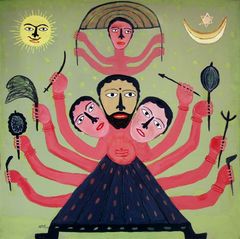 Father_and_sons__36x36__acrylic_on_canvas