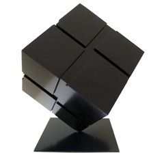 ,Tony Rosenthal, Cube, 2007, Black Enamel on Aluminum Sculpture