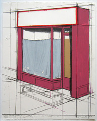  Pink Store Front Project (Schellmann 105), 1980,Christo