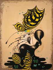 Lazy Butterfly, Napping on Me (DeVendra Banhart),Camille Rose Garcia
