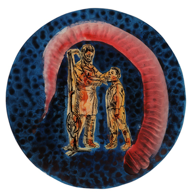 Seeds_of_change_ii_g___2009__acrylic__ink_and_enamel_reverse_painting_on_acrylic_sheet__26cm_diameter