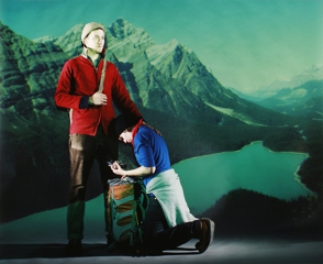 Bill Ramsay and Charles the Guide on Hike at Peyto Lake,Zoë Yuristy
