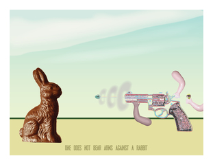 bare arms against a rabbit,Terri Lloyd