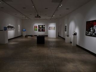 Installation Shot (Ron English, Rachel Lachowicz, Ray Beldner, Vik Muniz, Chris Kubick, Anne Walsh, Ward Shelley, Juan Capistran, Dana Maiden, Yoshua Okon, Artemio),