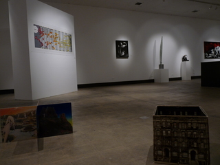 Installation Shot (Juan Capistran, Chris Kubick, Anne Walsh, Ward Shelley, Vik Muniz, Rachel Lachowicz, Ron English, Yoshua Okon, Artemio),