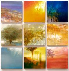 TREES AT DUSK ,Margaret Lazzari