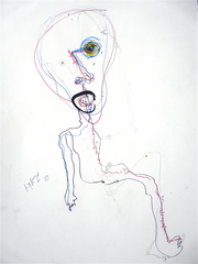 A sitted man,Lahcen Khedim