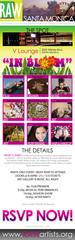 RAW: natural born artists "In Bloom" event poster,Arlissa Vaughn, Emmanuel Enriquez, Justin Becker, Lorena Nicole, Safari Brand, Nature Dreamweaver, Janet Huey