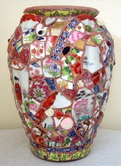 Oriental Mosaic Vase,Peggy Lindstrom