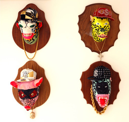 BAST heads - Alien, Cheetah, Pig & Ape,Bast