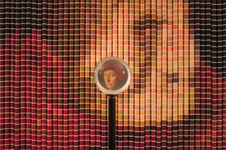 Close-up detail view of "After van Eyck",Devorah Sperber