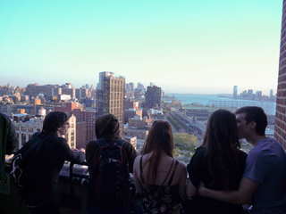 View of downtown from the terrace of the Visual Arts Gallery,