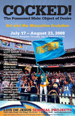 COCKED! The Possessed Male: Object of Desire — Art and the Masculine Evolution,Seth Augustine, "Flagwaver #2", performance, intervension at Qualcomm Stadium, San Diego