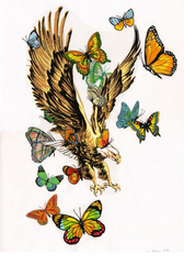 Untitled (Eagle and Butterflies),Jim Hodges