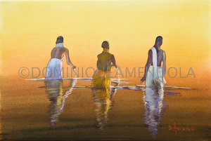 Bathing_in_the_holy_river___painting___