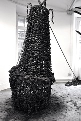 Neelova__nika__the_night_also_falls__charcoal__burnt_wood___rope_dimensions_variable_2010