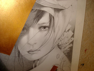 Tran Nguyen\'s piece in progress for \'Love Conquers All\' group show,Tran Nguyen