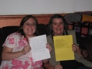 Photo of Bernadette Mayer and Jennifer Karmin  ,Bernadette Mayer, Jennifer Karmin