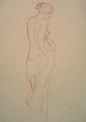 (draped nude, backview turned to her right),George Eggers (1883 - 1958)