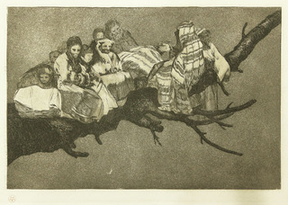Andarse Po Las Ramas (To go amongst the branches), Disparate Ridiculo; plate 3 from Los Proverbios,Francisco Goya